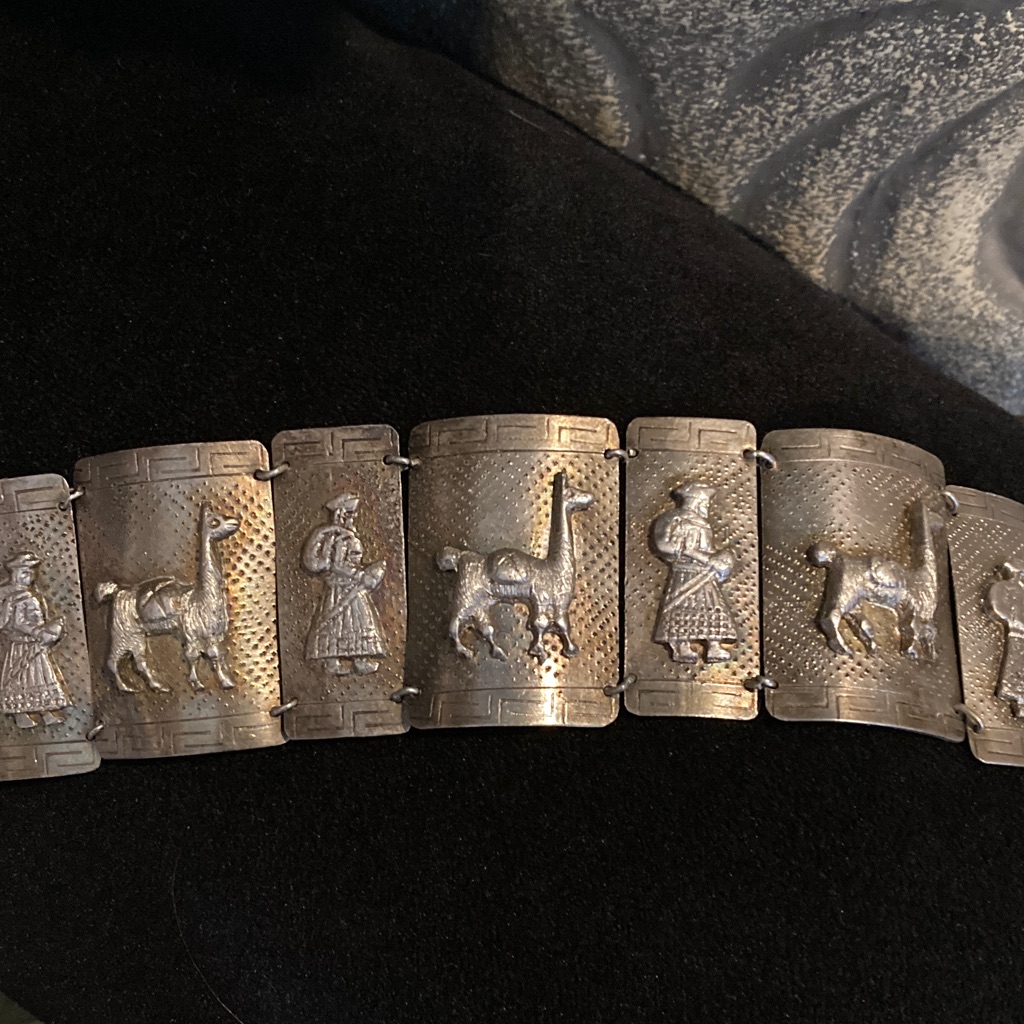 Vintage Silver Bracelet With Animal Motifs